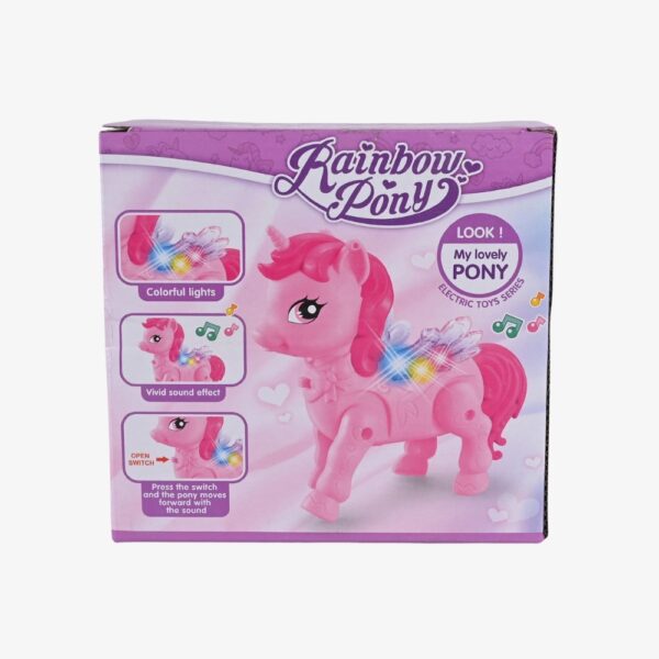 Interactive walking pony toy