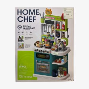 Home Chef Kids Kitchen Play Set with Real Steam & Running Water - 95 Pcs
