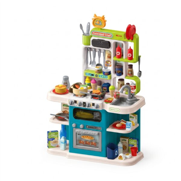 Home Chef Kids Kitchen Play Set with Real Steam & Running Water - 95 Pcs