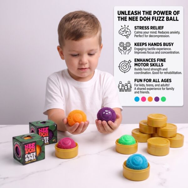 Nee Doh Fuzz Ball – Ultra Soft Sensory Stress Ball Toy