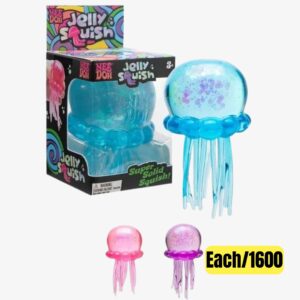 NeeDoh Jelly Squish Stress Toy – Glitter Jellyfish Fidget Toy