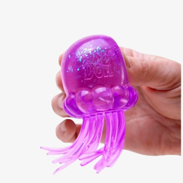 NeeDoh Jelly Squish Stress Toy – Glitter Jellyfish Fidget Toy
