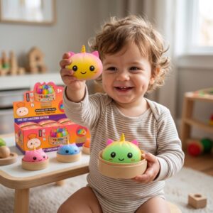 Unicorn Rainbow Dumpling Squishy Toy